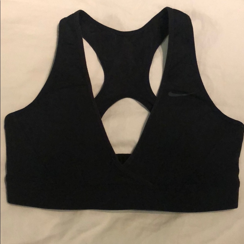 Nike low cut padded sports bra black sz xs